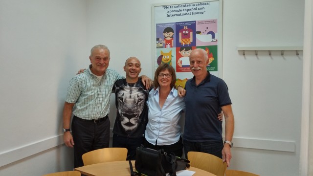 Left to right: Louís, Juande (el profesor), Dorothy, Urs. Antonia had to leave early today so she is missing from the photo.